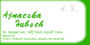 ajnacska hubsch business card